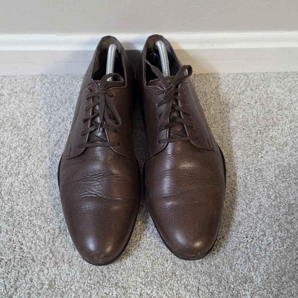 Harrys of London Dexter Brown Calf Leather Shoes Vibram Sole Mens US 9.5 EU 43.5
